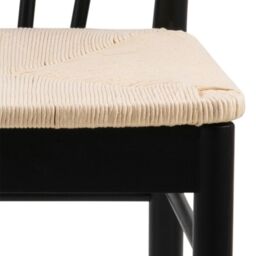Cassandra Dining Chairs with Armrests in Black  Set of 2 - thumbnail 4