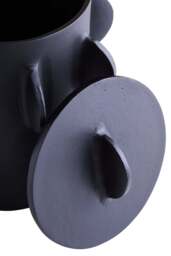 Black Large Round Box Terrace Textured - thumbnail 6