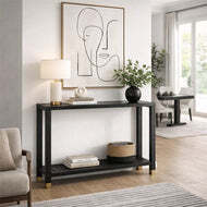 Lennox Black Console Table - thumbnail 1