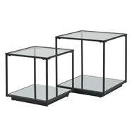 Lennox Black Framed Set Of 2 Side Tables - thumbnail 2