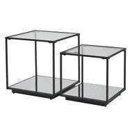 Lennox Black Framed Set Of 2 Side Tables - thumbnail 3