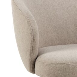 Darlene Dining Chair with Armrest and Swivel Function in Beige - thumbnail 5