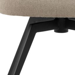 Darlene Dining Chair with Armrest and Swivel Function in Beige - thumbnail 6