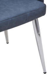 Linea Dark Grey & Chrome Dining Chair - thumbnail 5