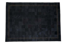 Oakridge Safira Leather Patchwork Rug with Gold Studs – Small