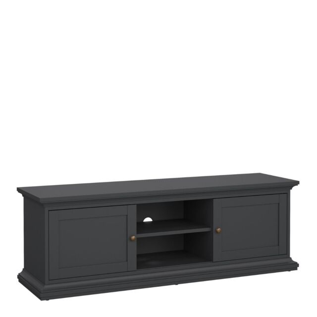TV Unit with 2 Frame Doors in Matt Grey Paris Collection - image 1