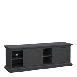 TV Unit with 2 Frame Doors in Matt Grey  Paris Collection - thumbnail 3