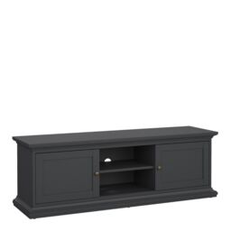 TV Unit with 2 Frame Doors in Matt Grey  Paris Collection - thumbnail 1