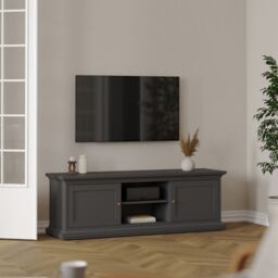 TV Unit with 2 Frame Doors in Matt Grey  Paris Collection - thumbnail 5