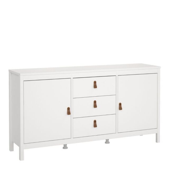Barcelona Sideboard 2 Doors + 3 Drawers in White - image 1