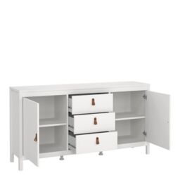 Barcelona Sideboard 2 Doors + 3 Drawers in White - thumbnail 4