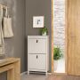 Barcelona Shoe Cabinet with 2 Flip-Down Doors in Cashmere Finish - image 1