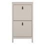 Barcelona Shoe Cabinet with 2 Flip-Down Doors in Cashmere Finish - thumbnail 2