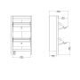 Barcelona Shoe Cabinet with 2 Flip-Down Doors in Cashmere Finish - thumbnail 6