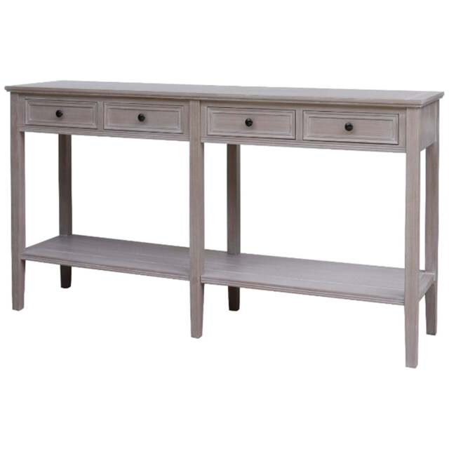 The Serene Collection Four Drawer Console Table – Stylish Storage with Natural Elegance