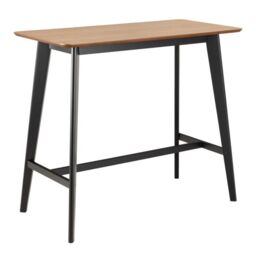 Roxby Bar Table includes 2 Roxby Bar Stool, Black and Oak - thumbnail 3