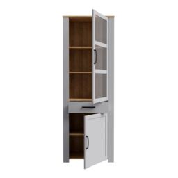 Bohol Large Sideboard  3 Drawers & 3 Doors in White & Oak - thumbnail 3
