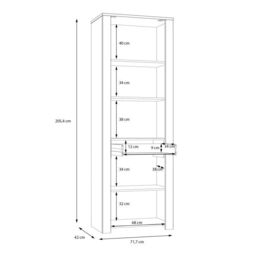 Bohol Large Sideboard  3 Drawers & 3 Doors in White & Oak - thumbnail 5