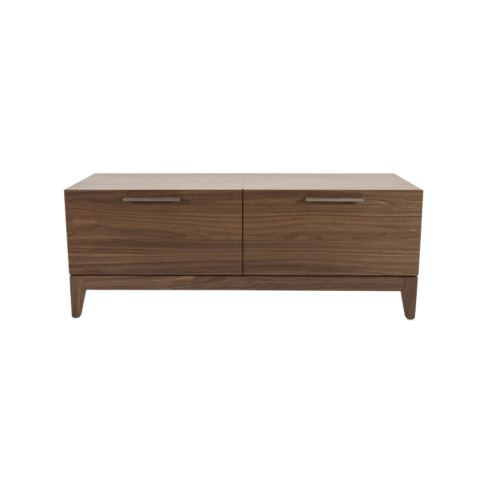 Peony TV Unit – Stylish Wooden Media Console with Storage - Walnut