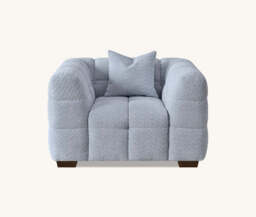 Aluxo Tribeca Sofa Range in Pearl Bouclé Fabric - thumbnail 4