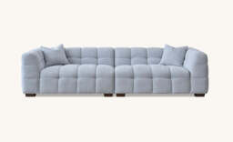 Aluxo Tribeca Sofa Range in Pearl Bouclé Fabric - thumbnail 3