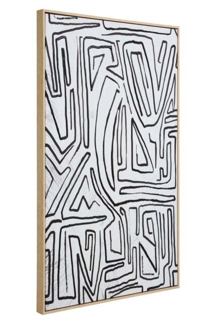 Art and Abstract Black Sundown Wall Cream Textured - image 1