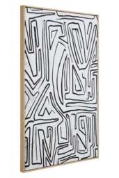 Art and Abstract Black Sundown Wall Cream Textured