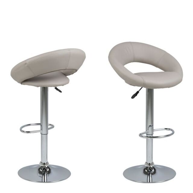Light Grey Swivel Bar Stool with Open Back – Plump Collection - image 1