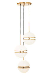 Valemont Pendant Light – Three Ball, Brass - thumbnail 1
