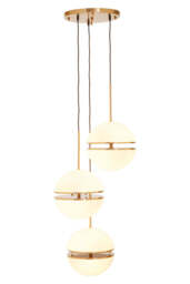 Valemont Pendant Light – Three Ball, Brass - thumbnail 6