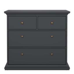 Paris Chest of 4 Drawers in Matt Grey - thumbnail 2