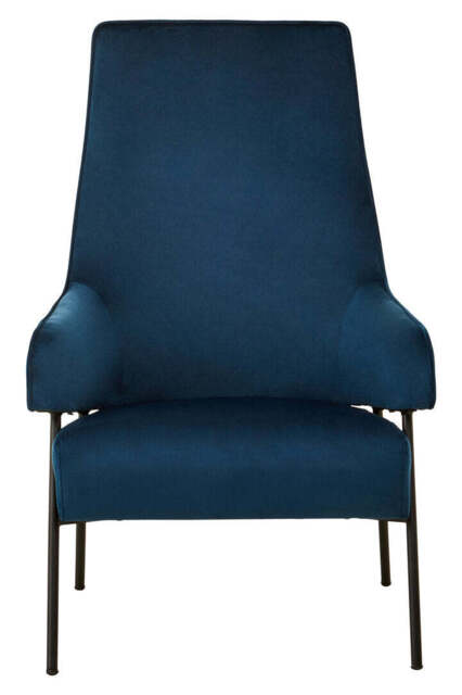 Darlisse Blue Velvet Chair - image 1