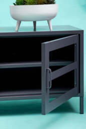Stone Metal Media Unit – Grey (Two Door) - thumbnail 6