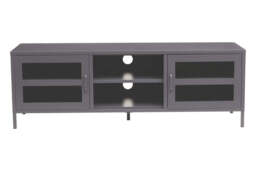 Stone Metal Media Unit – Grey (Two Door)