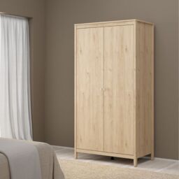 Madrid Wardrobe 2 Doors in Jackson Hickory Oak - thumbnail 3