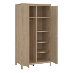 Madrid Wardrobe 2 Doors in Jackson Hickory Oak - thumbnail 2