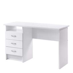 Function Plus Desk with 3 Drawers in White - thumbnail 3
