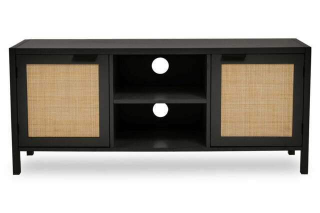 Godalming Black Wood Media Unit – Contemporary TV & Storage Unit - image 1