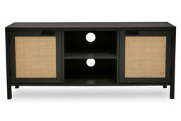 Godalming Black Wood Media Unit – Contemporary TV & Storage Unit