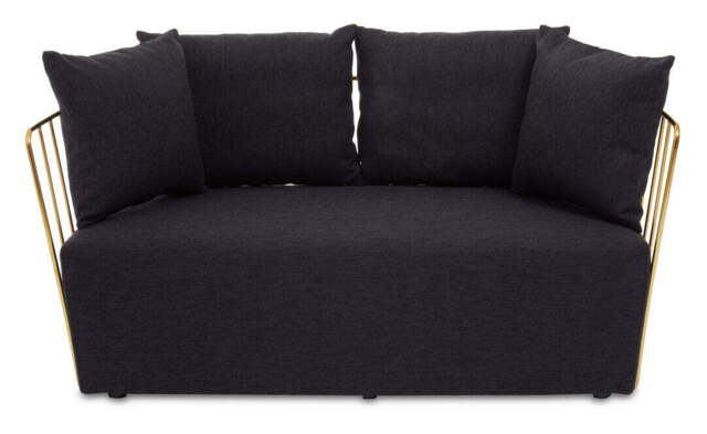 Isola Fabric Sofa – Black (2 Seat) - image 1