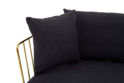 Isola Fabric Sofa – Black (2 Seat) - thumbnail 6