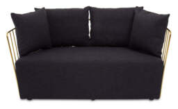 Isola Fabric Sofa – Black (2 Seat) - thumbnail 1