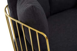 Isola Fabric Sofa – Black (2 Seat) - thumbnail 3