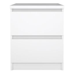 Naia Bedside 2 Drawers in White high gloss - thumbnail 3