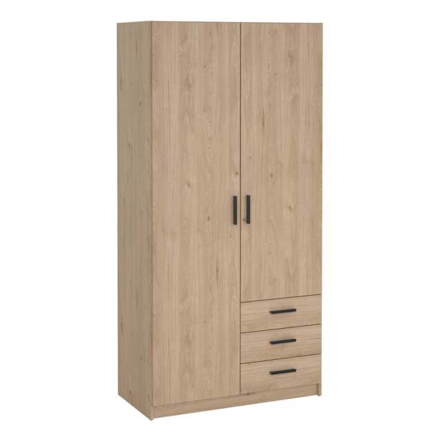 Sprint Wardrobe with 2 Doors + 3 Drawers in Jackson Hickory - image 1
