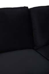 Capri Three-Seater Black Velvet Chaise Sofa - thumbnail 5