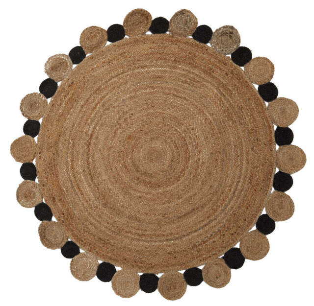 Oakridge Demir Jute Rug – Natural & Black (Large) - image 1
