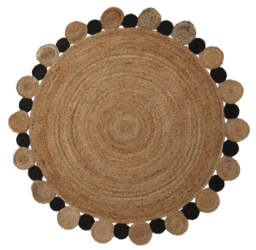 Oakridge Demir Jute Rug – Natural & Black (Large) - thumbnail 1
