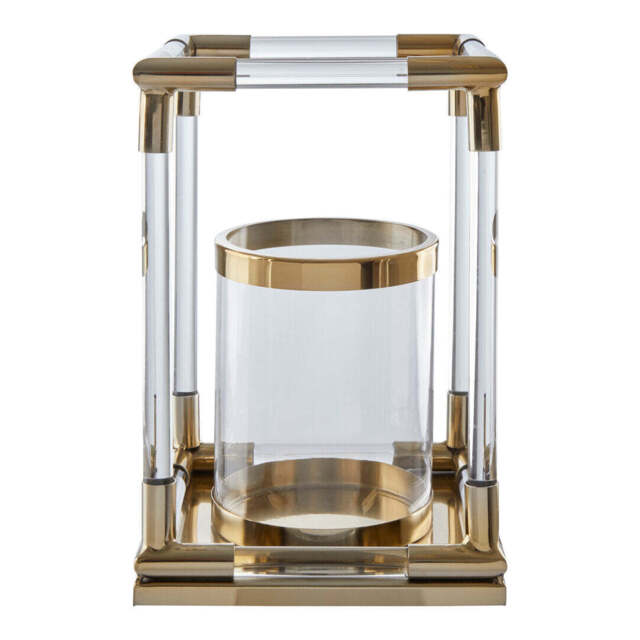 Aegean Candle Holder – Gold Finish & Acrylic (Small) - image 1