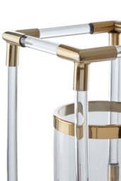 Aegean Candle Holder – Gold Finish & Acrylic (Small) - thumbnail 3